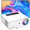 HOPVISION Home Movie Projector, Native 1080P Projector Full HD,Support 4K Home Outdoor Video Projector