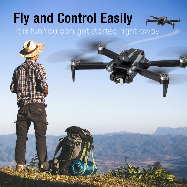 Drone with Camera for Adults, Brushless Motor, Altitude Hold，Headless Mode,3D Flips, Trajectory Flight, App Control,One Key Start, RC Quadcopter for Adult