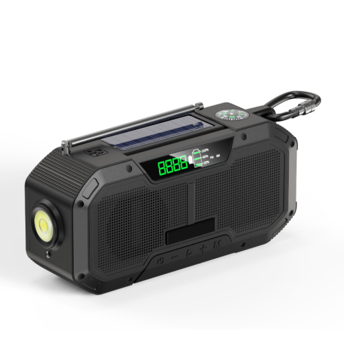 Emergency Crank Weather Radio, Solar Hand Crank Portable AM/FM/NOAA, with Flashlight & Motion Sensor Reading Lamp, SOS for Home and Emergency
