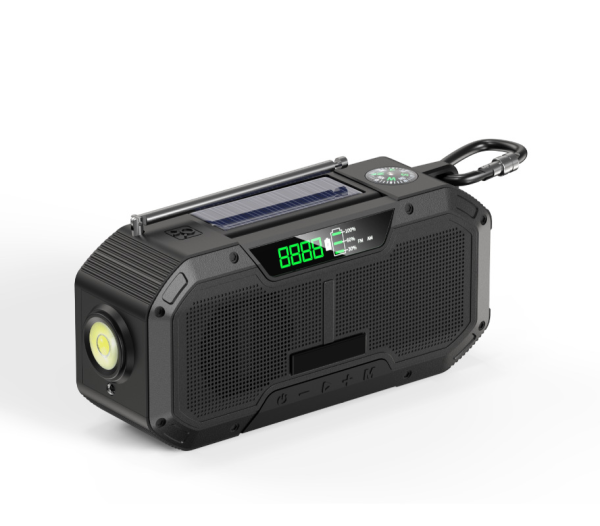 Emergency Crank Weather Radio, Solar Hand Crank Portable AM/FM/NOAA, with Flashlight & Motion Sensor Reading Lamp, SOS for Home and Emergency