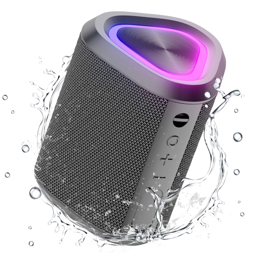 Bluetooth Speaker with IPX7 Waterproof, Dynamic Lights, Crisp Clear Sound, True Wireless Stereo, Clip Portable for Pool Beach Boat Kayak Float Golf Gift